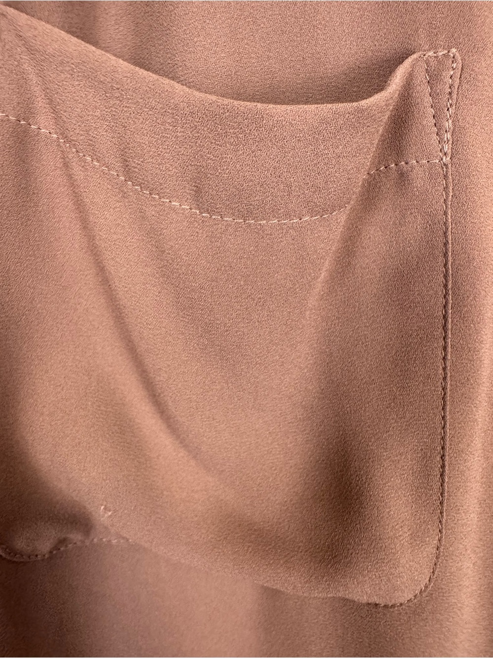 LOFT Dusty Mauve Hidden Button Pocket Blouse Medium Long Sleeve Career Top - Picture 10 of 13